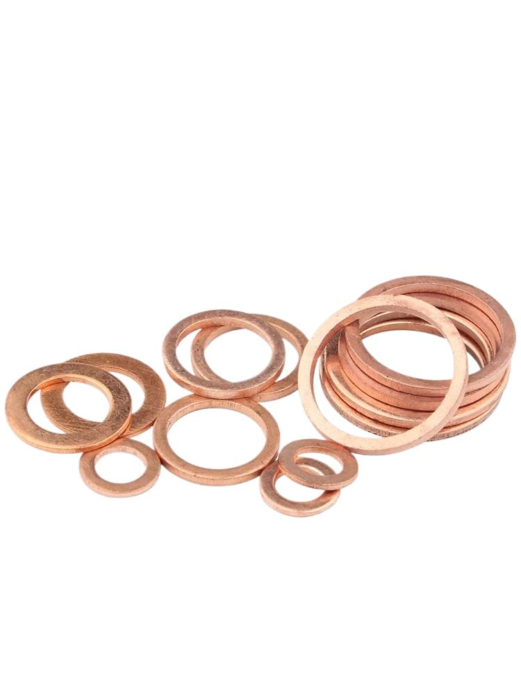 High Temperature Leak Proof Copper Gasket Washers M16 x 26mm x 2mm 10PC Automotive Plumbing Industrial - Image 2